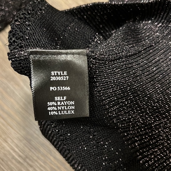 NWT Current Air Los Angeles Black Metallic Pointe Knit Sweater Size Large - Picture 5 of 6